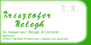 krisztofer melegh business card